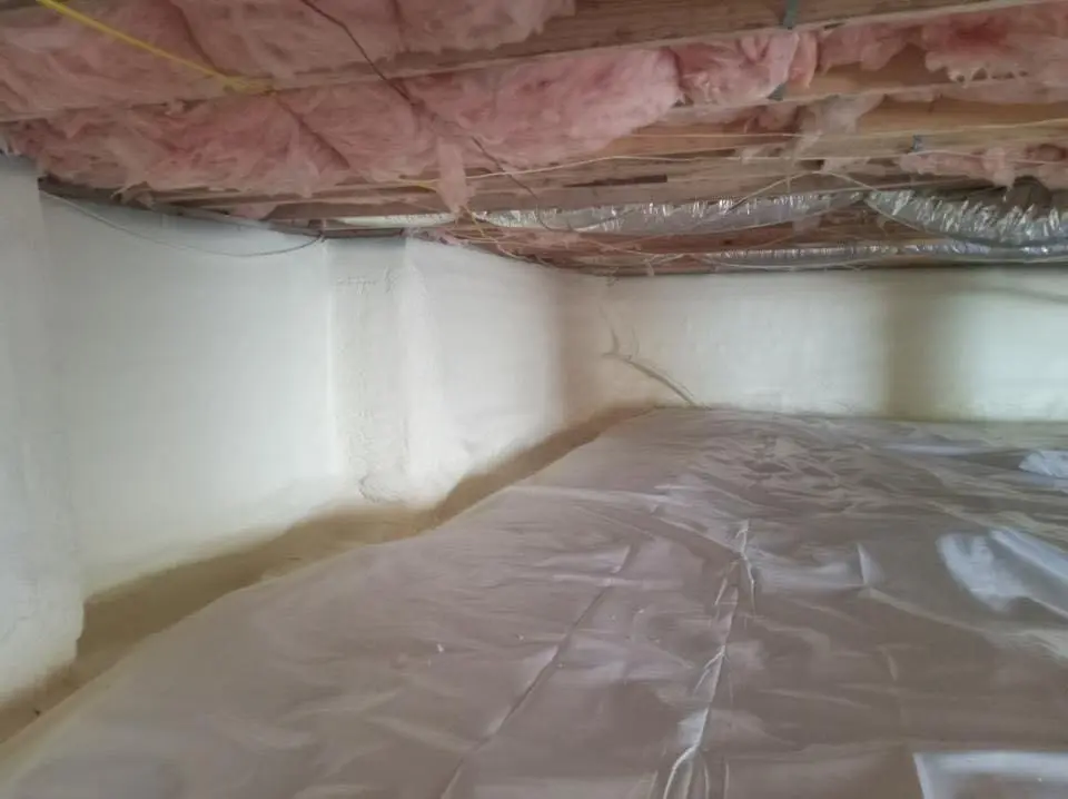 Crawl space encapsulation with closed-cell spray foam for Spray Foam Roofing in Lake Arrowhead