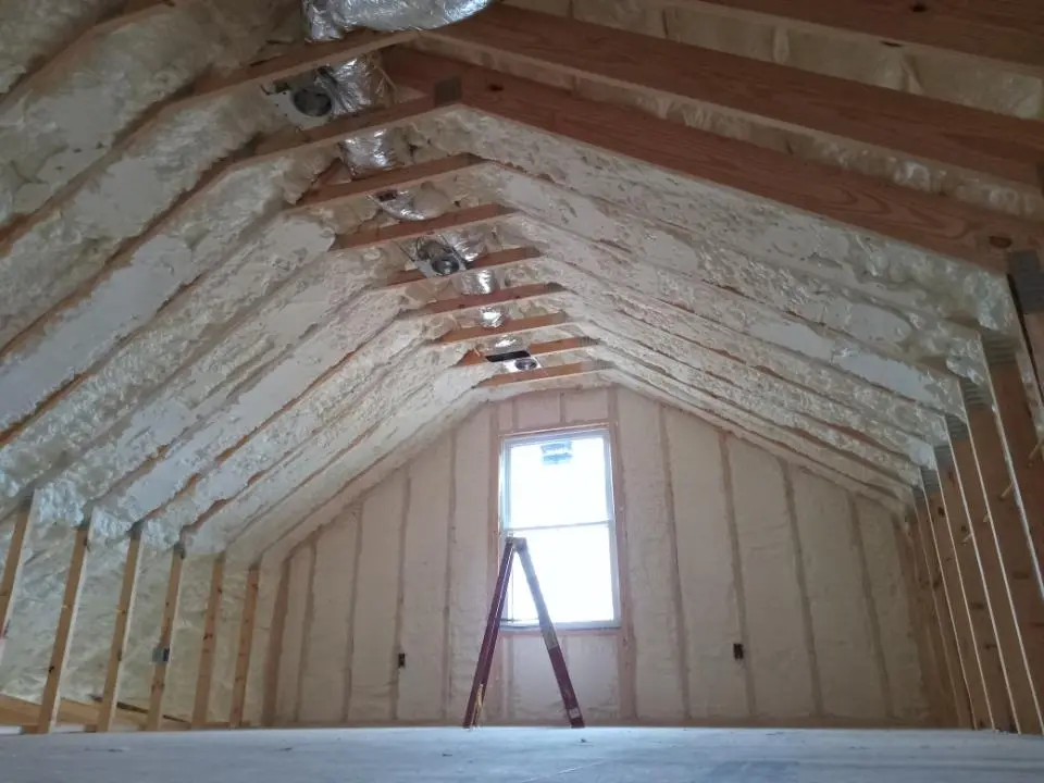 Spray foam roofing application for Crawl Space Insulation project in Lake Arrowhead